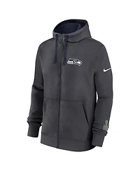Nike Men's Anthracite Seattle Seahawks Primetime Club Full-Zip Hoodie