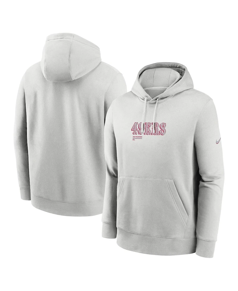 Nike Men's Gray San Francisco 49ers Edge Pack French Terry Club Pullover Hoodie