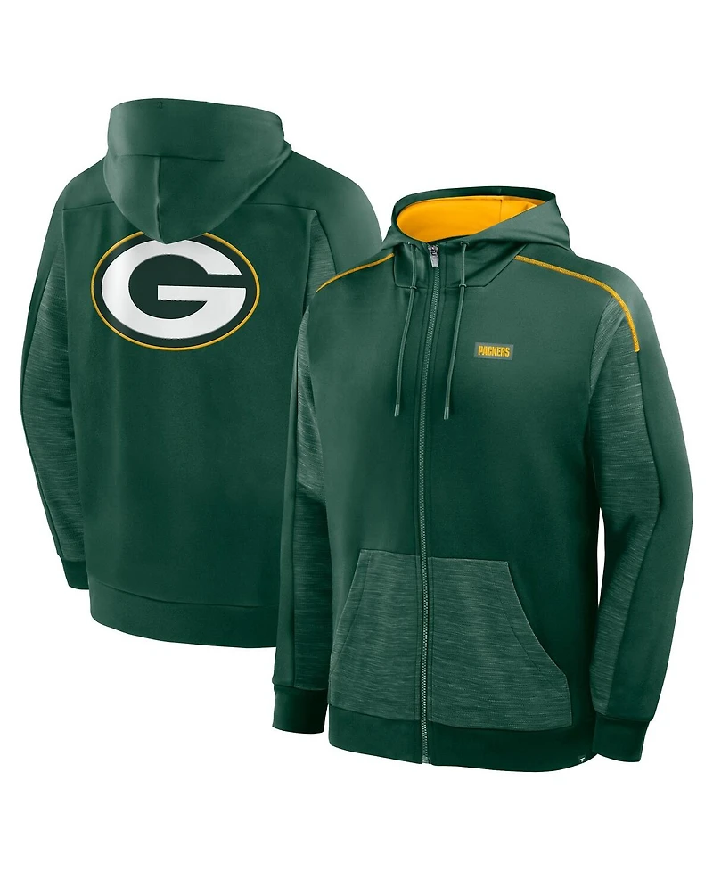 Fanatics Men's Green Bay Packers Checkdown Pass Full-Zip Hoodie