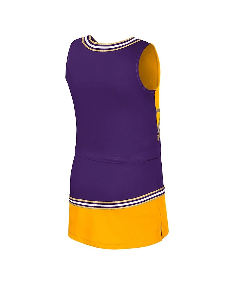 Colosseum Big Girls 2-Piece Purple Lsu Tigers Lollipop Park Cheer Set