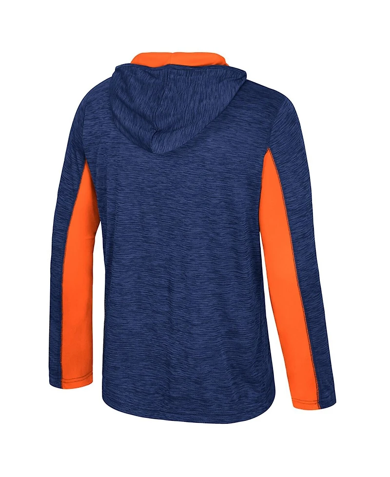 Colosseum Men's Navy Illinois Fighting Illini Always Sunny Quarter-Zip Hoodie