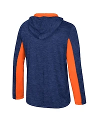 Colosseum Men's Navy Illinois Fighting Illini Always Sunny Quarter-Zip Hoodie