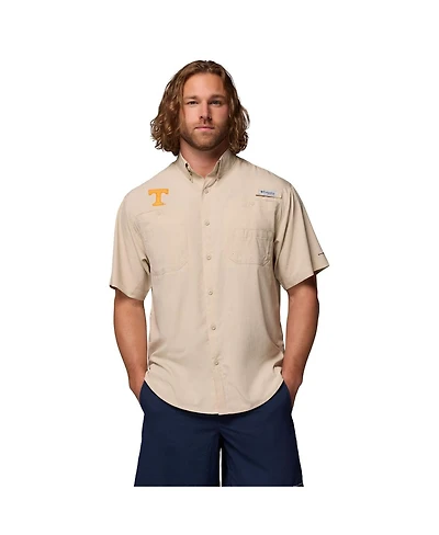 Columbia Men's Tan Tennessee Volunteers Tamiami Omni-Shade Button-Down Shirt