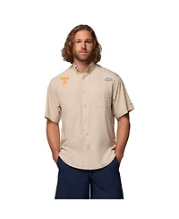 Columbia Men's Tan Tennessee Volunteers Tamiami Omni-Shade Button-Down Shirt