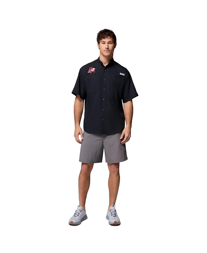Columbia Men's Black Arkansas Razorbacks Tamiami Omni-Shade Button-Down Shirt