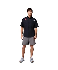Columbia Men's Black Arkansas Razorbacks Tamiami Omni-Shade Button-Down Shirt