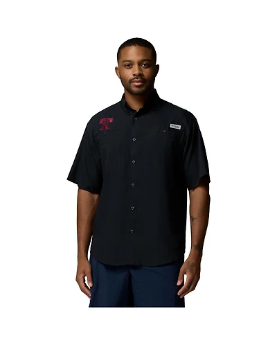 Columbia Men's Black Texas A&M Aggies Tamiami Omni-Shade Button-Down Shirt