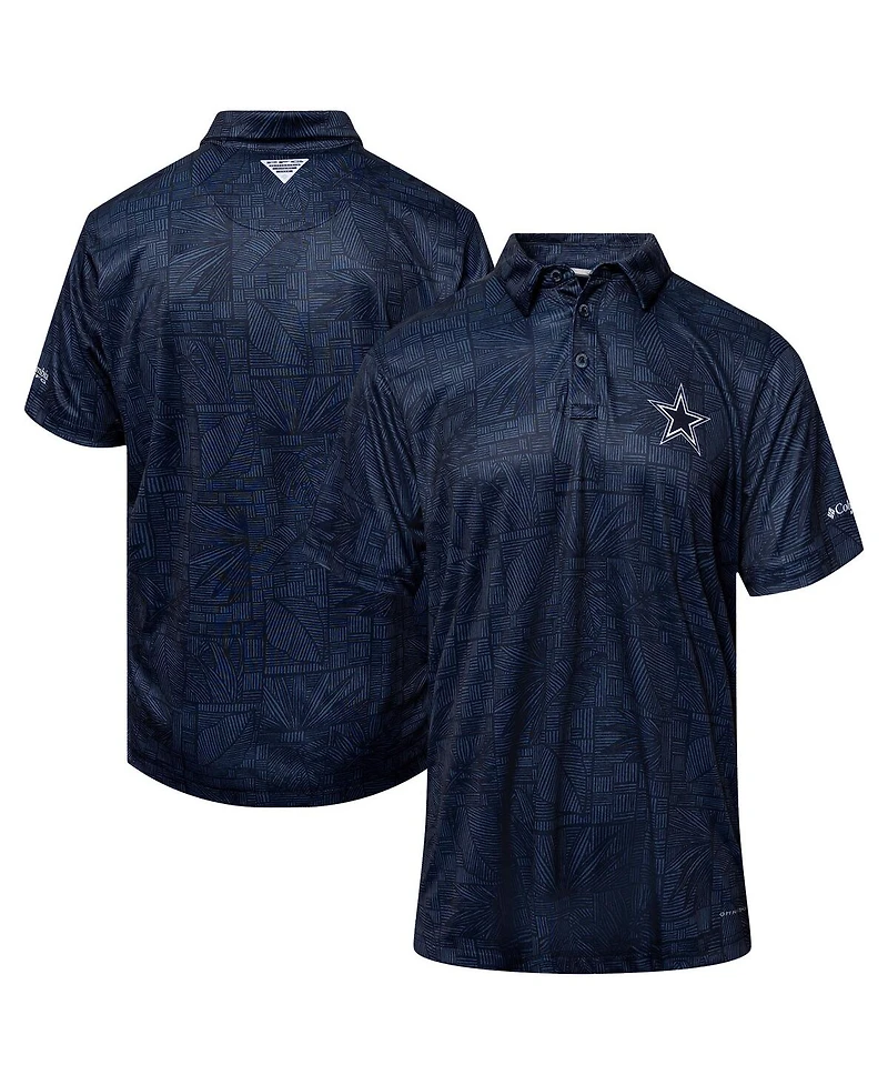 Columbia Men's Navy Dallas Cowboys Super Terminal Tackle Polo Shirt