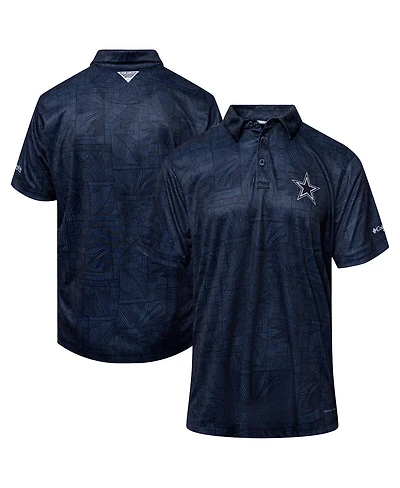 Columbia Men's Navy Dallas Cowboys Super Terminal Tackle Polo Shirt