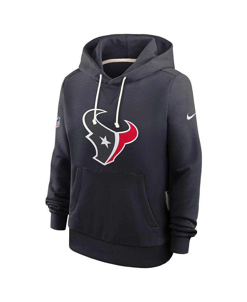 Nike Women's Navy Houston Texans Sideline Standard Issue Initial Home Dri-fit Hoodie