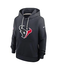 Nike Women's Navy Houston Texans Sideline Standard Issue Initial Home Dri-fit Hoodie