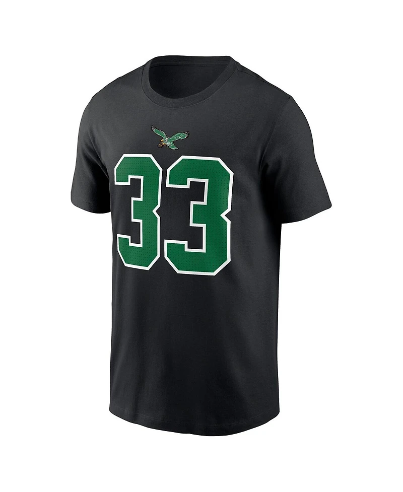 Nike Men's Cooper DeJean Black Philadelphia Eagles Player Name Number T-Shirt