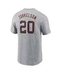 Nike Men's Spencer Torkelson Gray Detroit Tigers Fuse Name Number T-Shirt