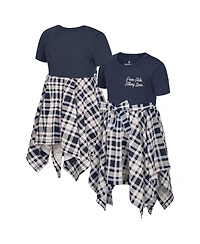Colosseum Girls Toddler Navy Penn State Nittany Lions Marceline Plaid Dress