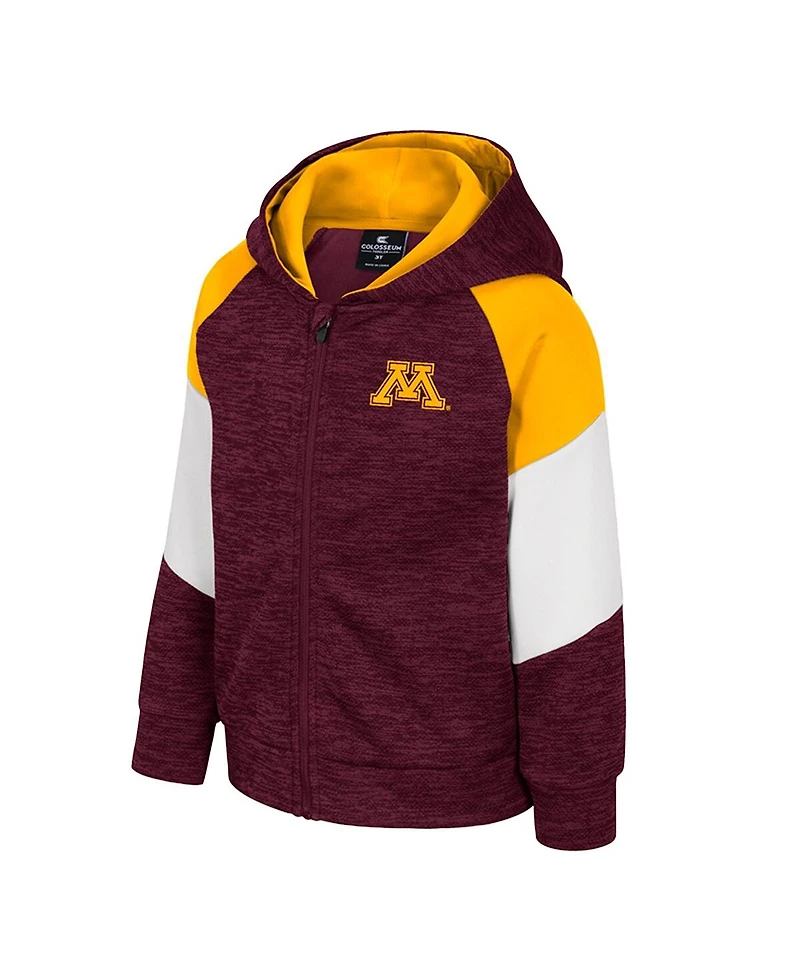 Colosseum Toddler Maroon Minnesota Golden Gophers Spirit Hollow Full-Zip Hoodie