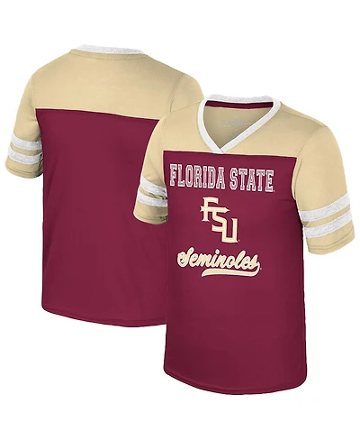 Colosseum Big Girls Garnet Florida State Seminoles Princess Bubblegum Bling T-Shirt
