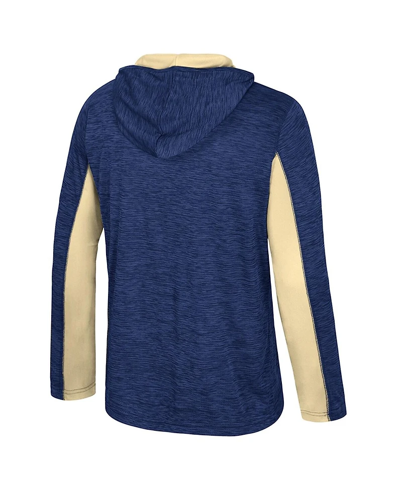 Colosseum Men's Navy Georgia Tech Yellow Jackets Always Sunny Quarter-Zip Hoodie