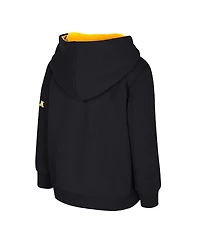 Colosseum Toddler Black Iowa Hawkeyes Big Logo Volume Fleece Pullover Hoodie
