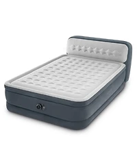Intex Dura-Beam Deluxe Ultra Plush Headboard Queen Mattress with Built-In Pump