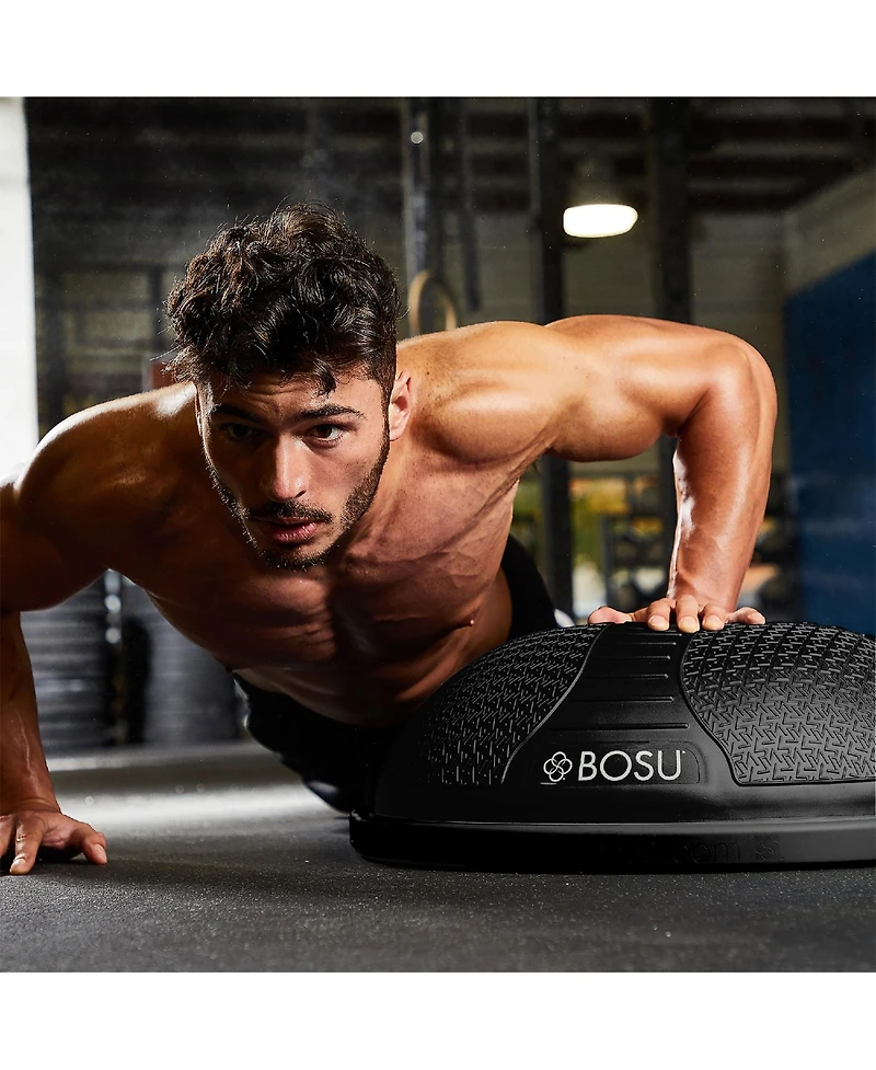Bosu NexGen Home Fitness Exercise Gym Strength Flexibility Balance Trainer,Black