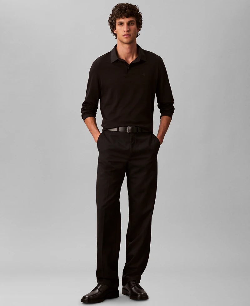 Calvin Klein Men's Long Sleeve Polo Shirt