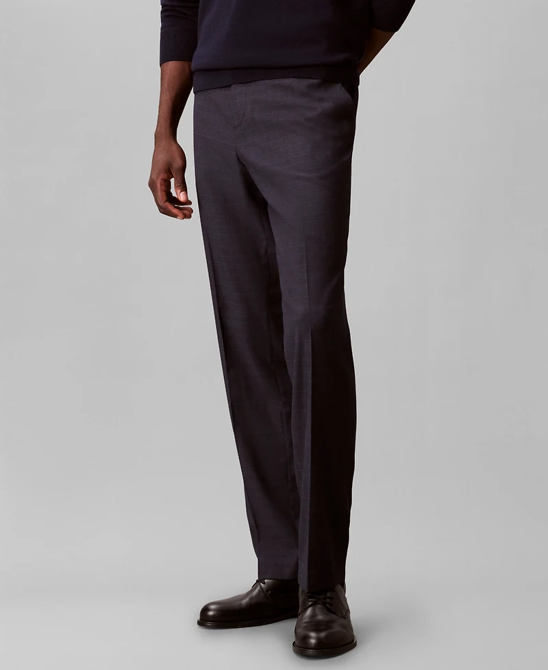 Calvin Klein Men's Slim-Fit Check Trouser Pants