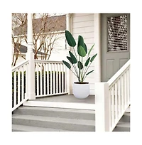 Chic Crate 3 Piece Ceramic Flowerpot Set with Drainage Modern Planters for Patio, Garden & Indoor Windowsills