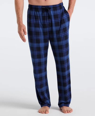 Perry Ellis Portfolio Men's Deluxe Touch Plaid Print Pajama Pants