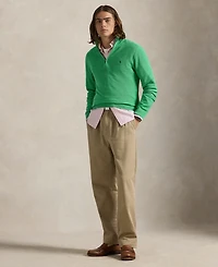 Polo Ralph Lauren Men's Mesh-Knit Cotton Quarter-Zip Sweater