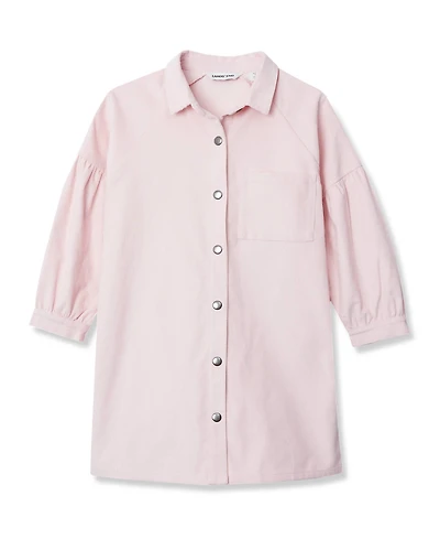Lands' End Girls 3/4 Sleeve Corduroy Shirt Dress