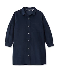 Lands' End Girls 3/4 Sleeve Corduroy Shirt Dress
