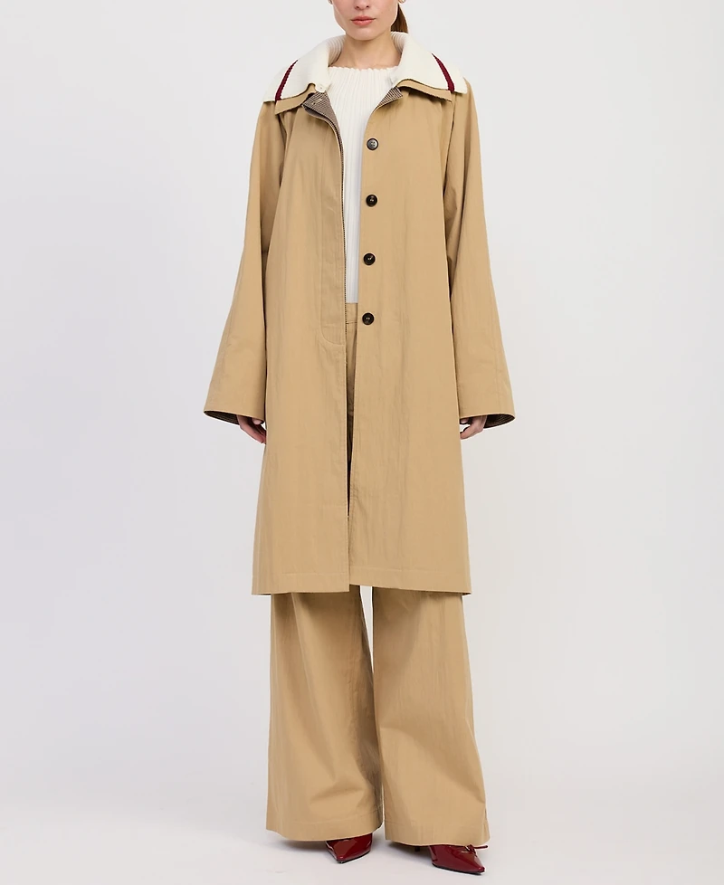 En Saison Women's Marleigh Long Car Trench Coat