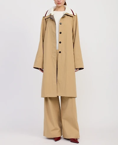En Saison Women's Marleigh Long Car Trench Coat