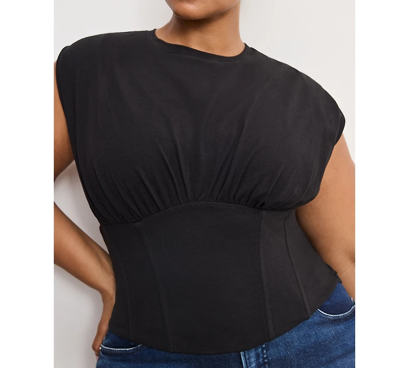 Good American Women's Sleeveless Corset Top, Regular & Plus