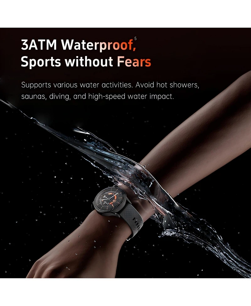Sugift Smart Watch with 1.67" Amoled Display, Bluetooth Calling, Wellness Tracking, 100+ Sports Modes, Bonus Leather Strap Included