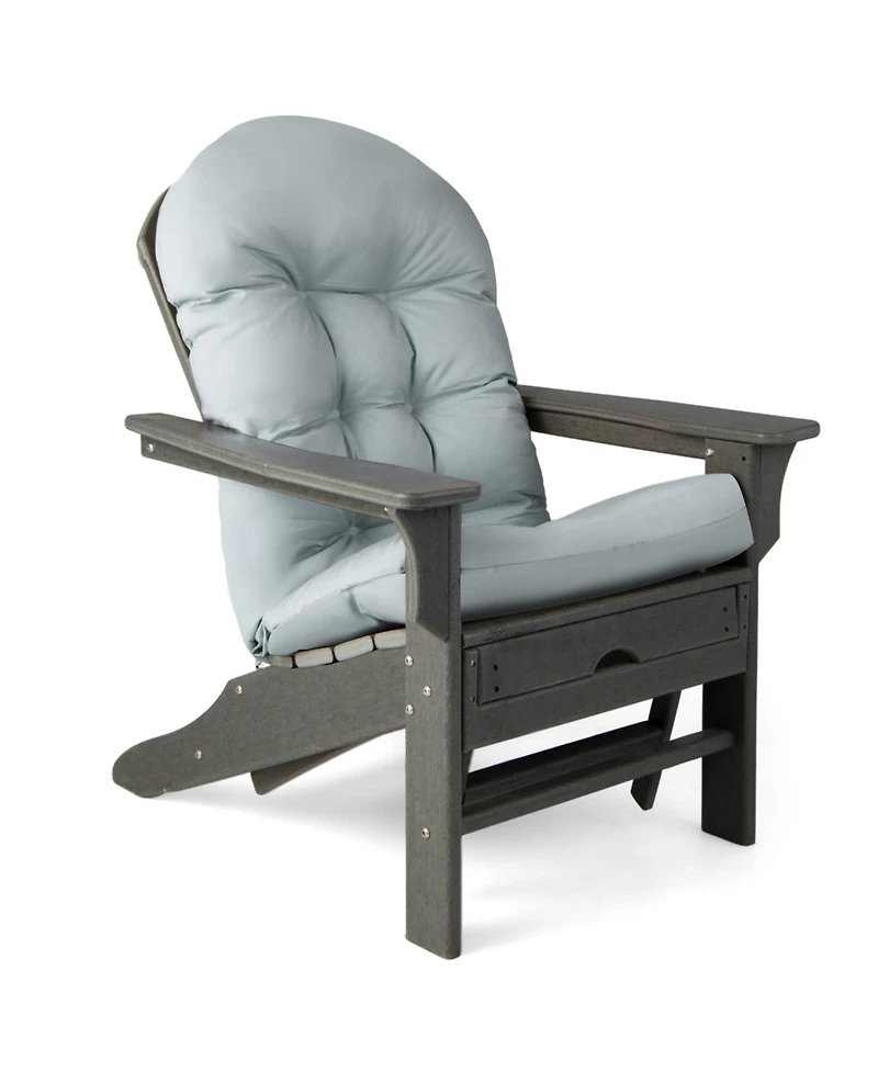 Gymax Set of 2 Patio Adirondack Chair Cushion High Back Fade Resistant 5'' Seat Pad