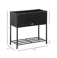 Chic Crate Chic Crate Outsunny Elevated Planter Box with Rattan Look