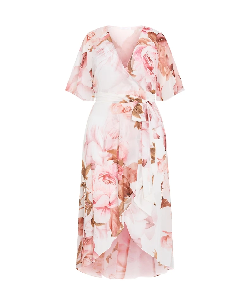 City Chic Women's Plus Lovers Lane Print Dress
