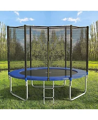 10ft Outdoor Trampoline with Safety Enclosure Net 680 lbs Capacity