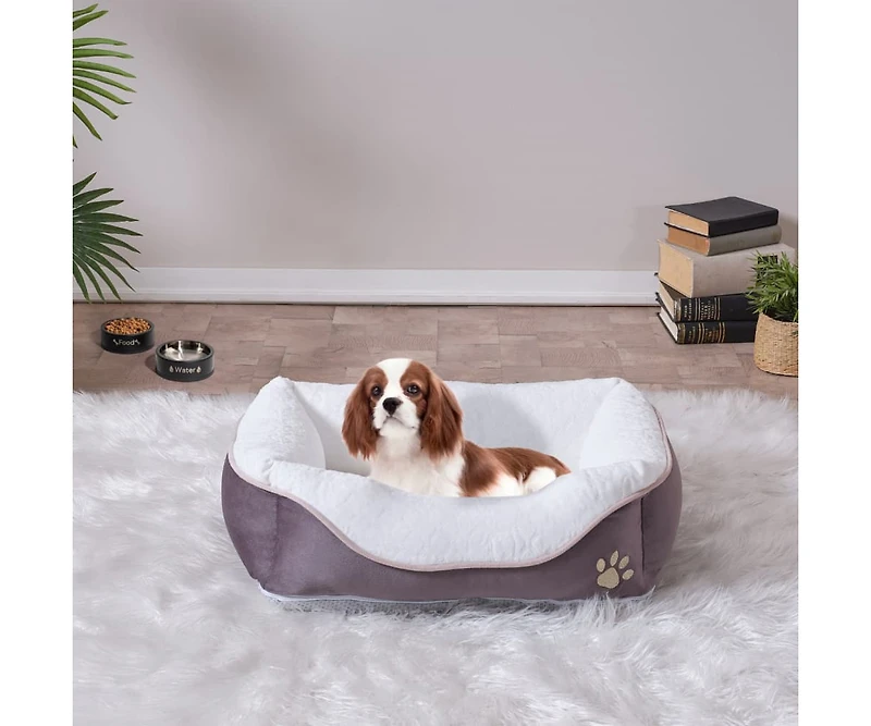 Zeus & Ruta Anthracite Pet Bed Small 19" x 13"