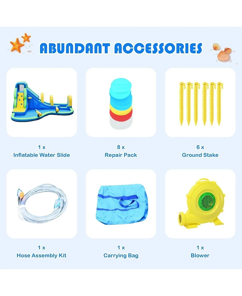 Multifunctional Inflatable Water Bounce with 735W Blower