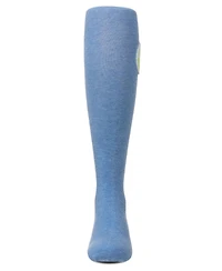 Memoi Little Girls Fuzzy Smiley Face Knee High Socks