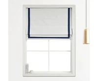 Shadisfy Cordless Pull Down 100% Blackout Roman Shade with Ribbon Border 29"x64"