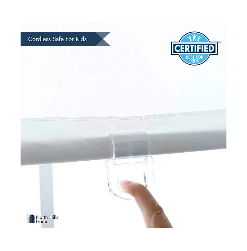 Shadisfy Cordless Pull Down 100% Blackout Roman Shade with Ribbon Border 34"x64"