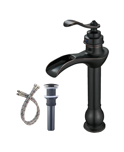 Greenspring Waterfall Single Hole Single-Handle Vessel Bathroom Faucet in oil rubbed bronze