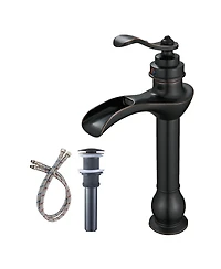 Greenspring Waterfall Single Hole Single-Handle Vessel Bathroom Faucet in oil rubbed bronze