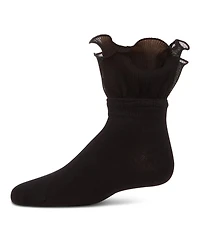 Memoi Girls' Dual Layer Ruffle Anklet Socks