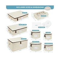 Hard Shell China Storage Containers 8-Piece Set Moving Boxes for Dinnerware Service 12