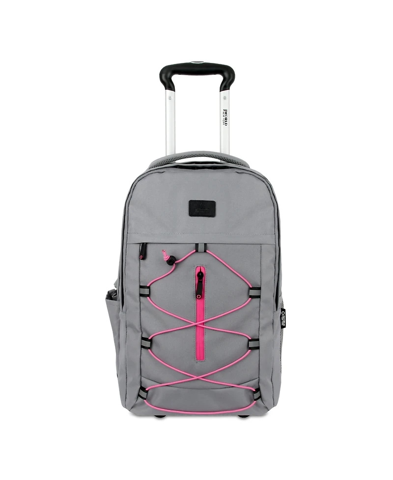 J World Lash Wheeled Backpack with Interior Laptop Sleeve for Travel (19 inch)