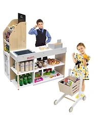 Grocery Store Playset Pretend Supermarket Shopping Set